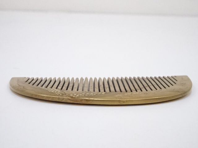 アンティーク着物 ] - 櫛・簪 本鼈甲 金蒔絵櫛・笄セット 16g □z